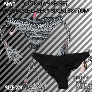 Victoria's Secret Very Sexy Reversible Ruched Cheeky Skimpy String Bikini Bottom